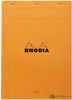 Rhodia No. 18 Staplebound 8.25 x 11.75 Notepad in Orange Blank Notepads