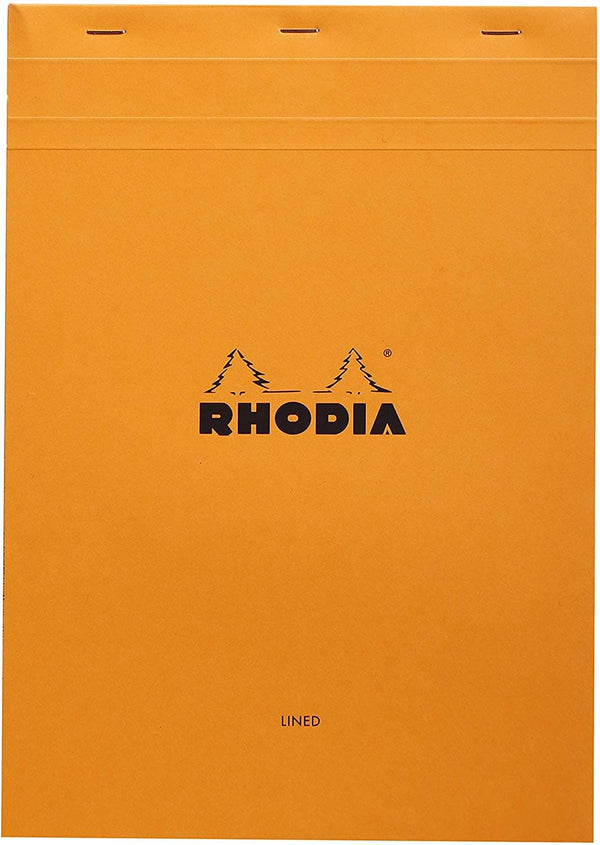 Rhodia No. 18 Staplebound 8.25 x 11.75 Notepad in Orange Lined with Margin Notepads