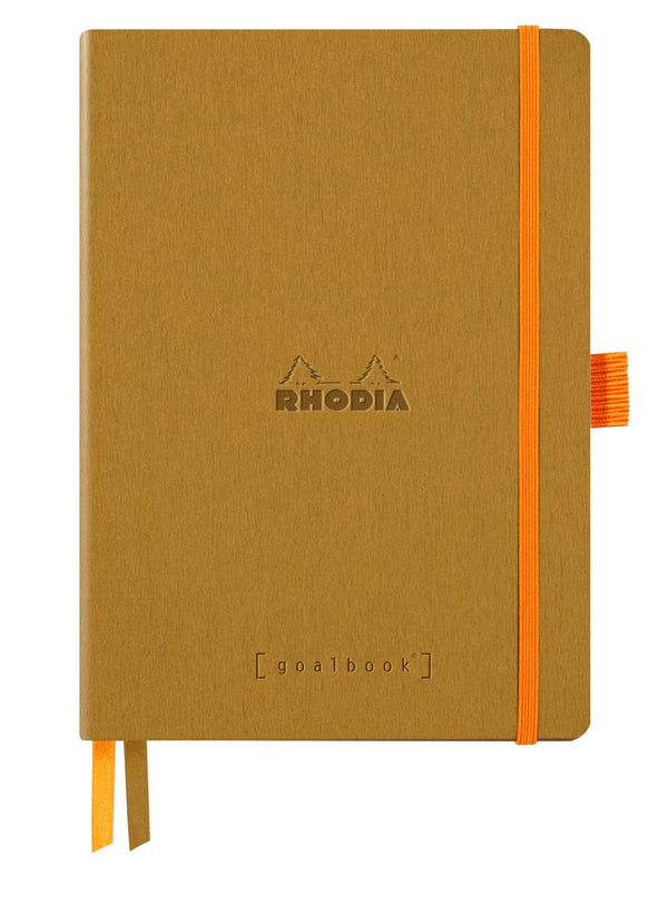 Rhodia Rhodiarama Dotted Goalbook in Gold - 5.5 in x 8.25 Notebooks Journals
