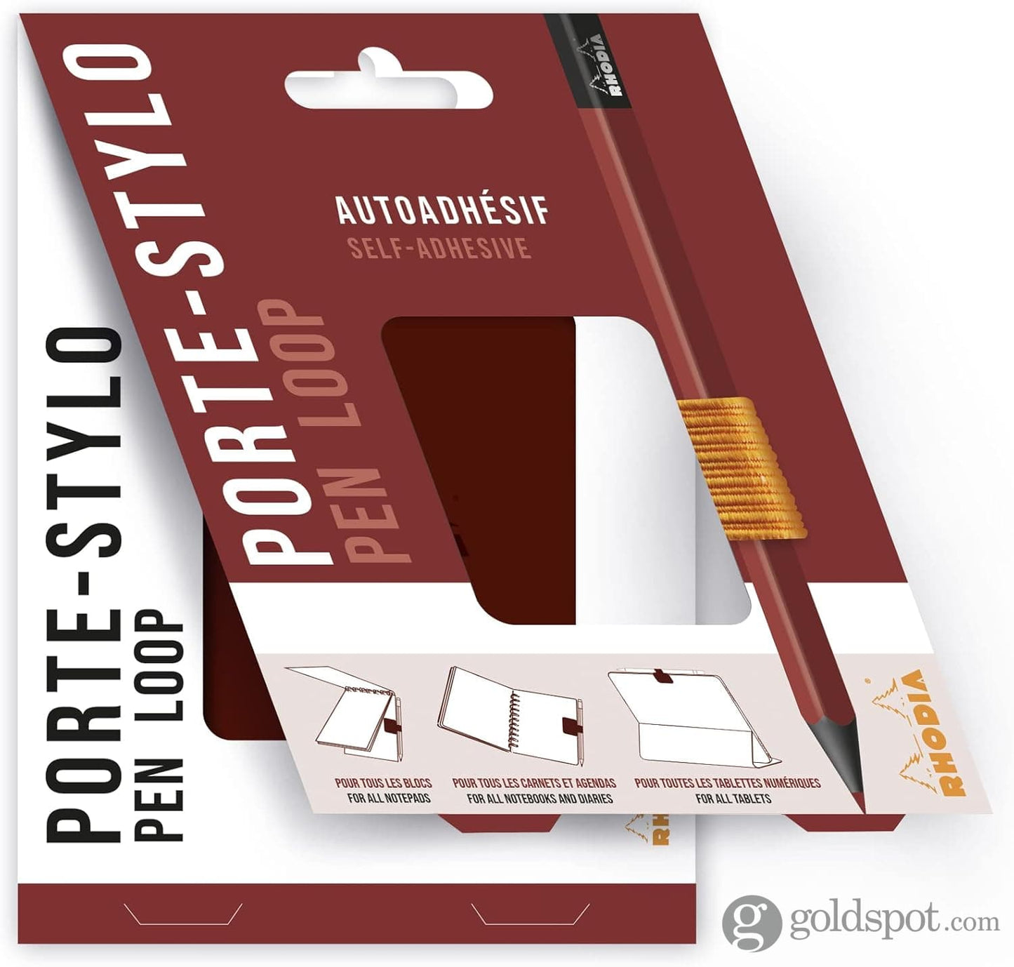 Rhodia Self-adhesive Pen Loop in Orange Accessory