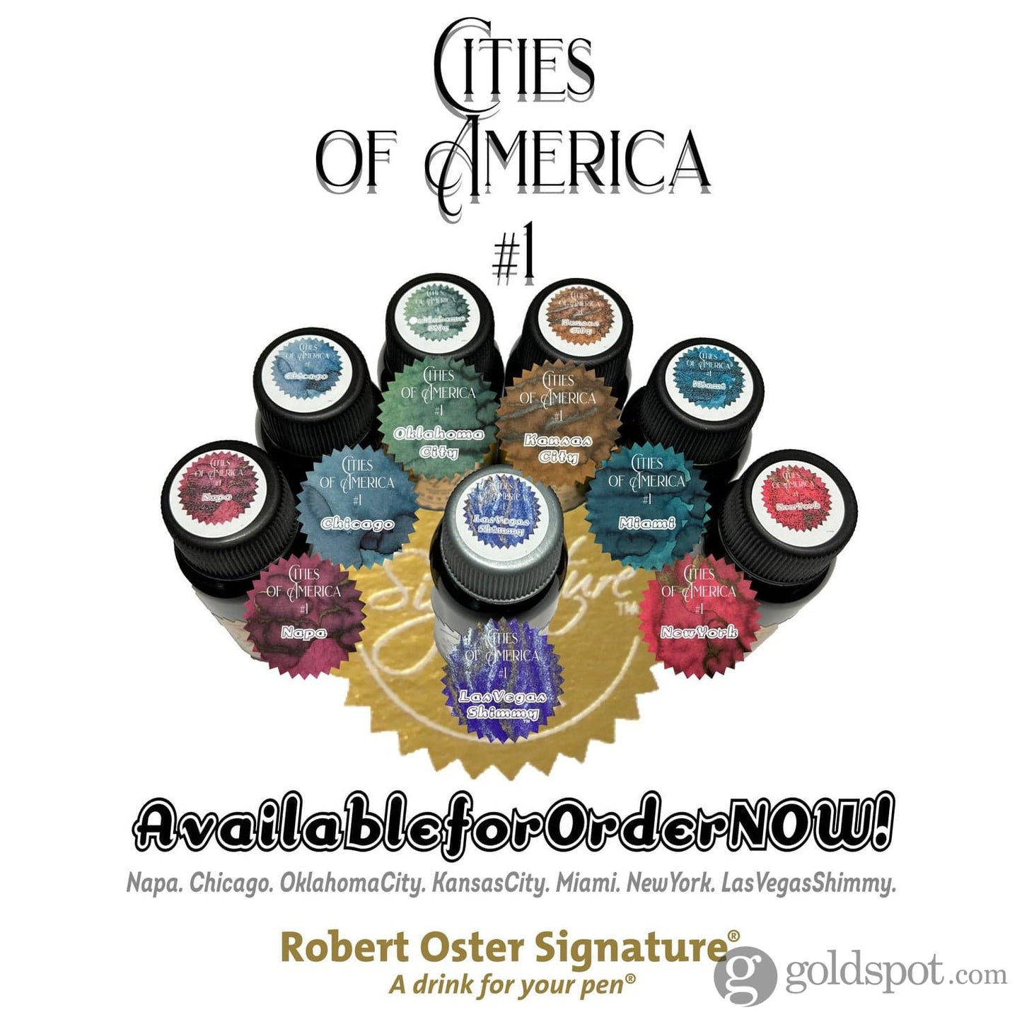 Robert Oster Cities of America Bottled Ink in Chicago - 50 mL Bottled Ink