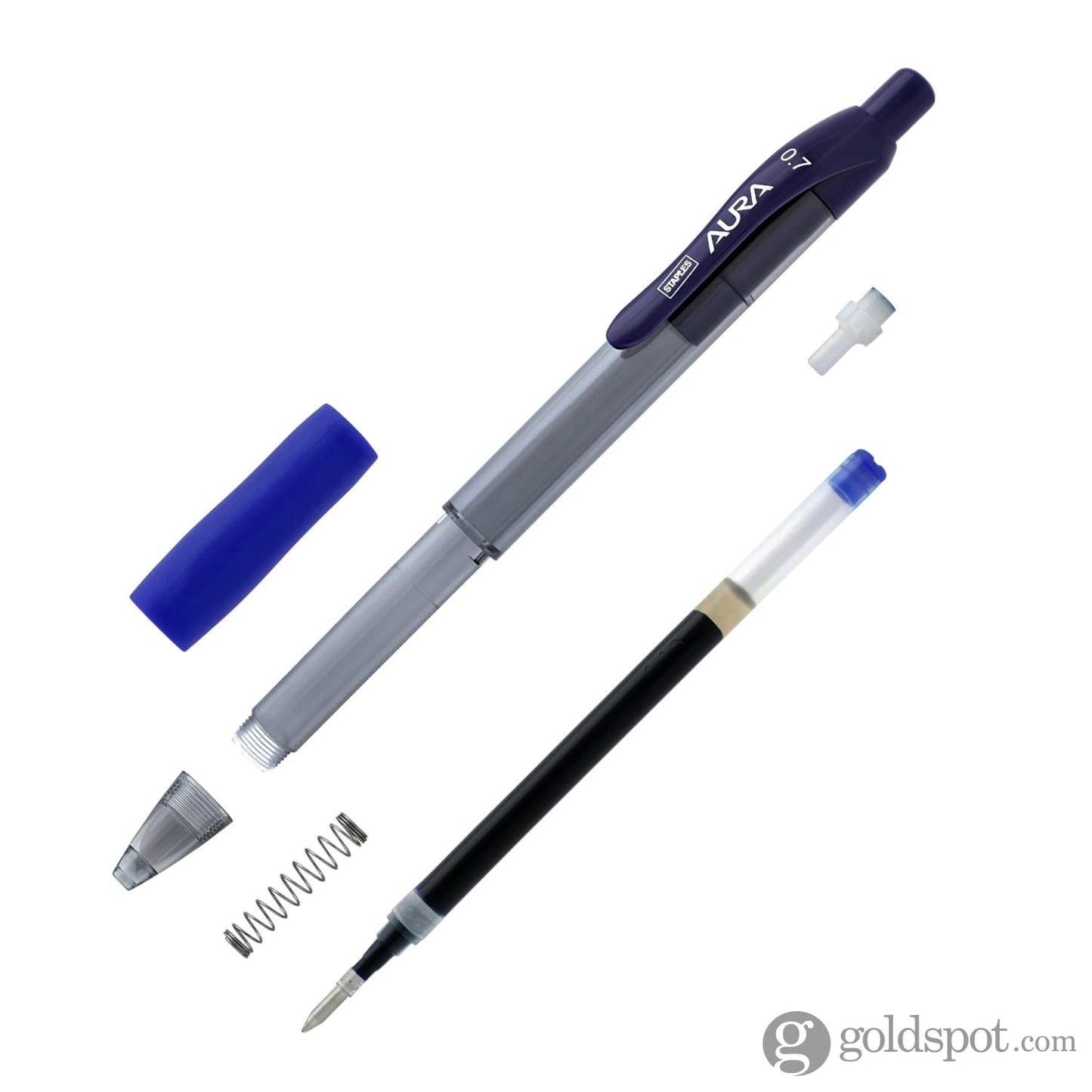 Staples Aura Gel Pens in Blue - 0.7mm - Pack of 12 Gel Pen