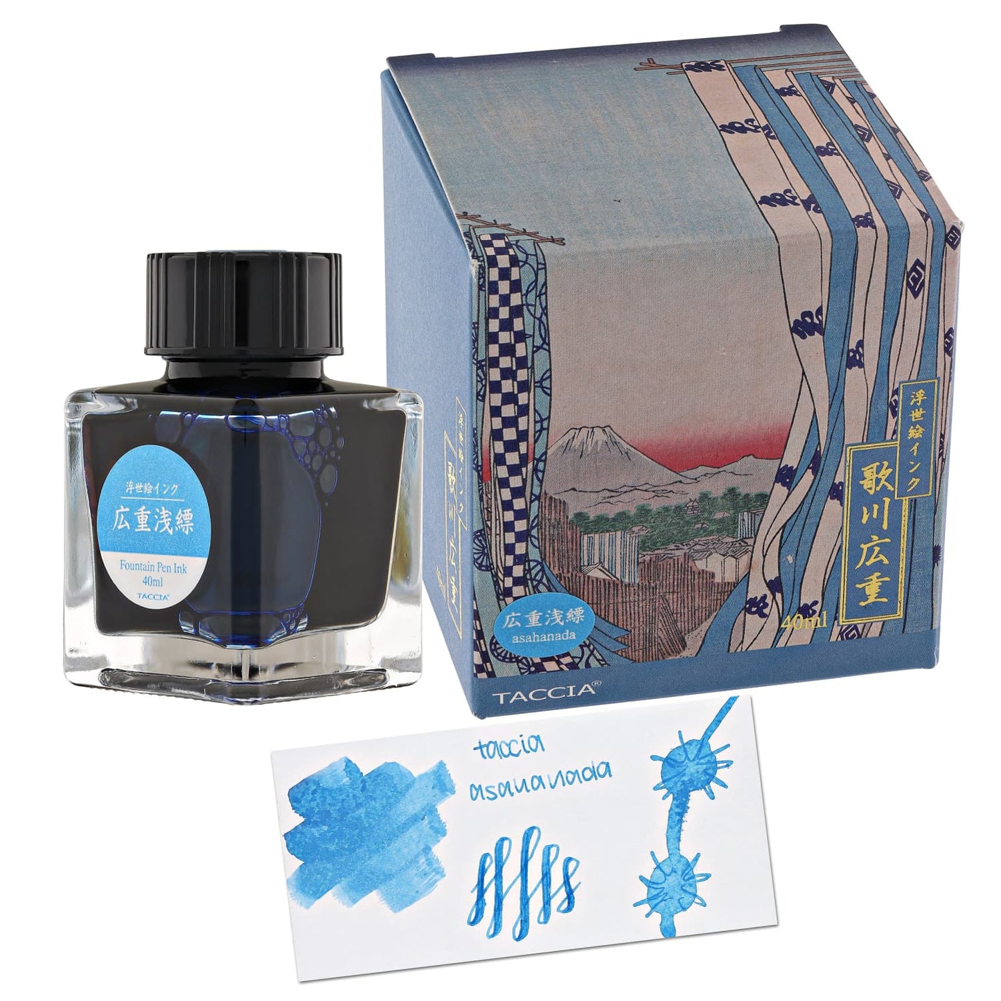 Taccia Ukiyo-e Fountain Pen Ink II in Hiroshige-Asahanada (Sky Blue) - 40mL Bottled Ink