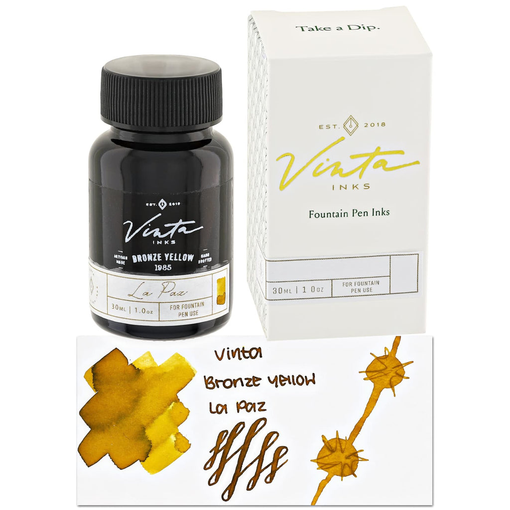 Vinta Inks 1.0 Bottled Ink in Bronze Yellow [La Paz 1985] - 30mL Bottled Ink