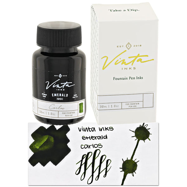 Vinta Inks 1.0 Bottled Ink in Emerald [Carlos 1960] - 30mL Bottled Ink
