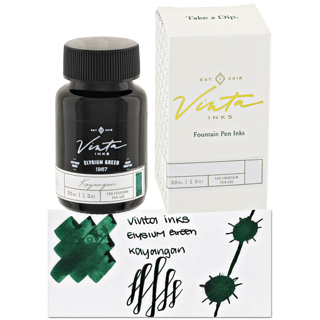 Vinta Inks 3.0 Bottled Ink in Elysium Green [Kayangan 1967] - 30mL Bottled Ink