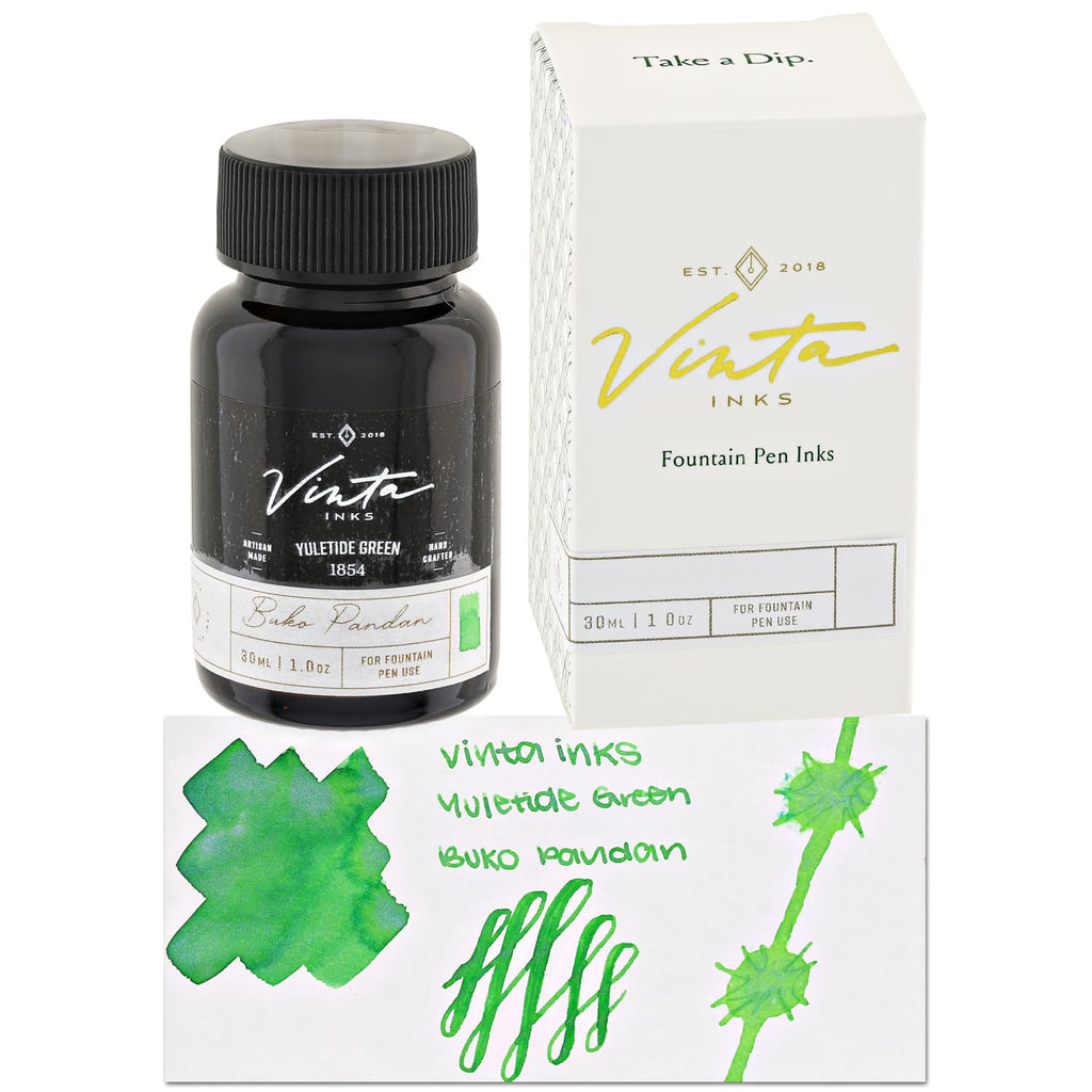 Vinta Inks Seasonal Collection Bottled Ink in Yuletide Green [Buko Pandan 1854] - 30mL Bottled Ink
