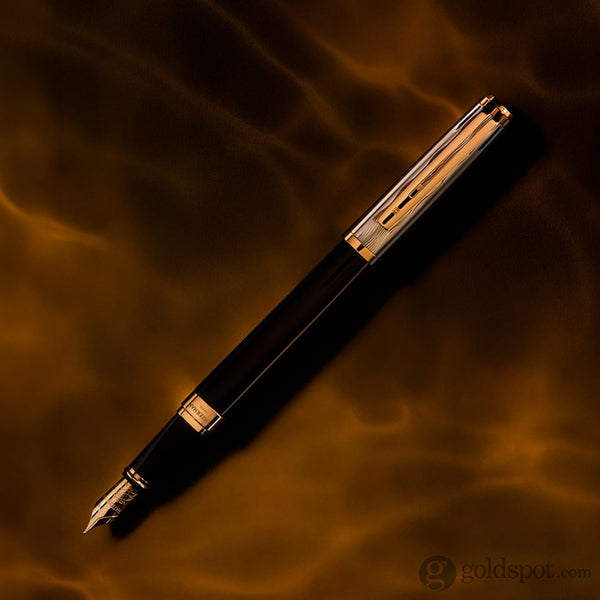 Waterman Exception Fountain Pen Reflections of Paris in Black Lacquer - 18K Gold
