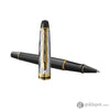 Waterman Expert Deluxe Rollerball Pen Reflections of Paris in Black with Gold Trim