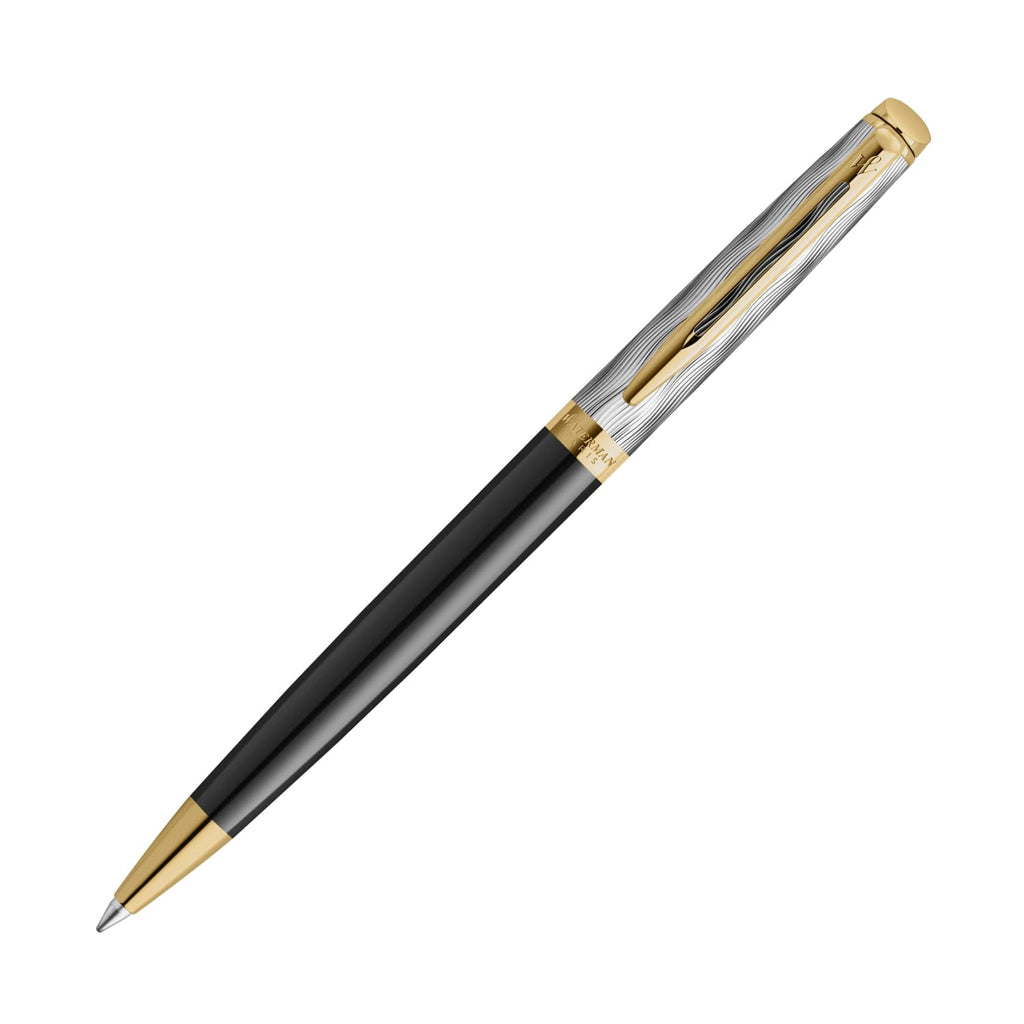 Waterman Hemisphere Deluxe Ballpoint Pen Reflections of Paris in Black Lacquer with Gold Trim Pens