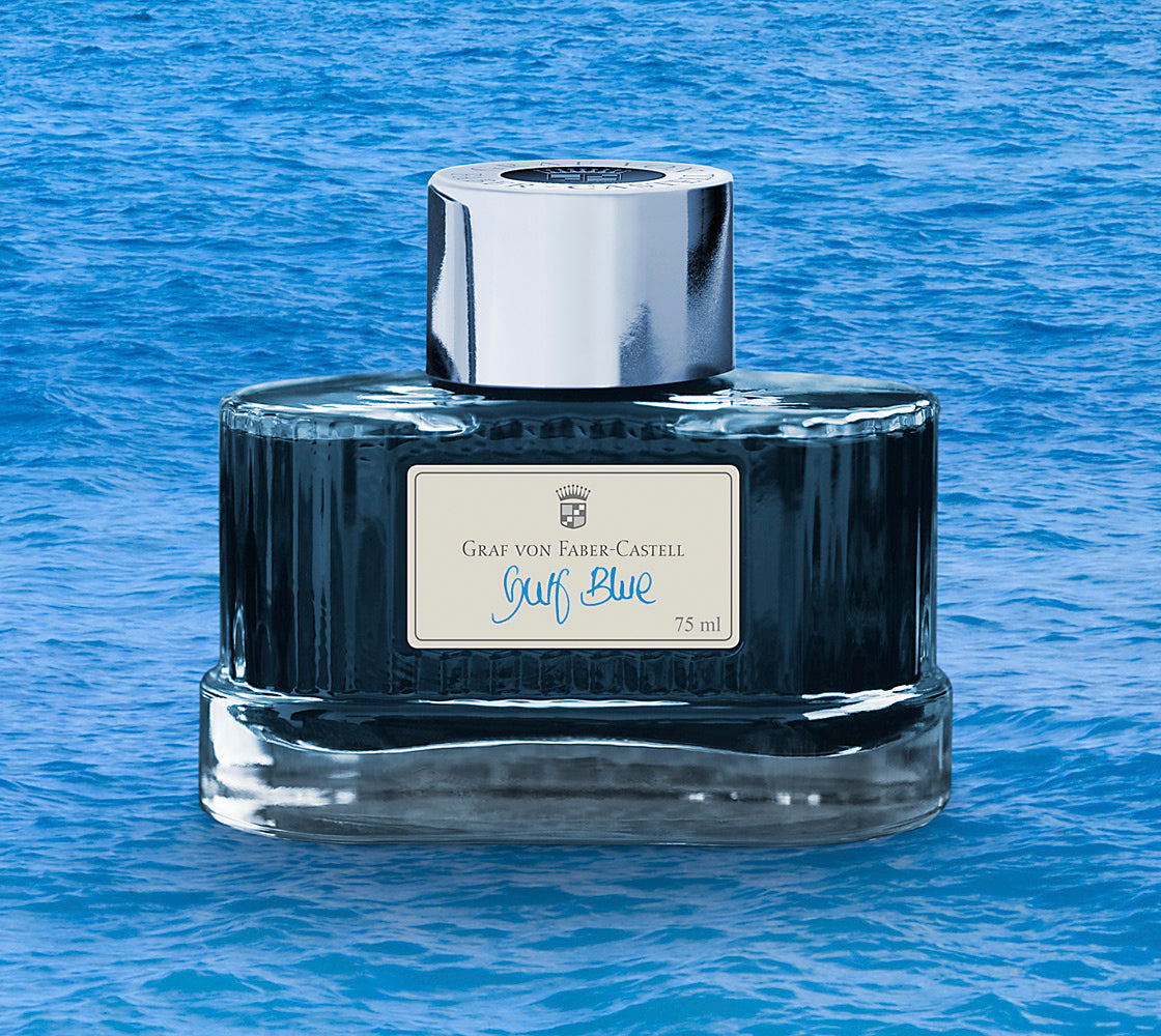 Graf von Faber-Castell Bottled Ink in Gulf Blue - 75 mL Bottled Ink