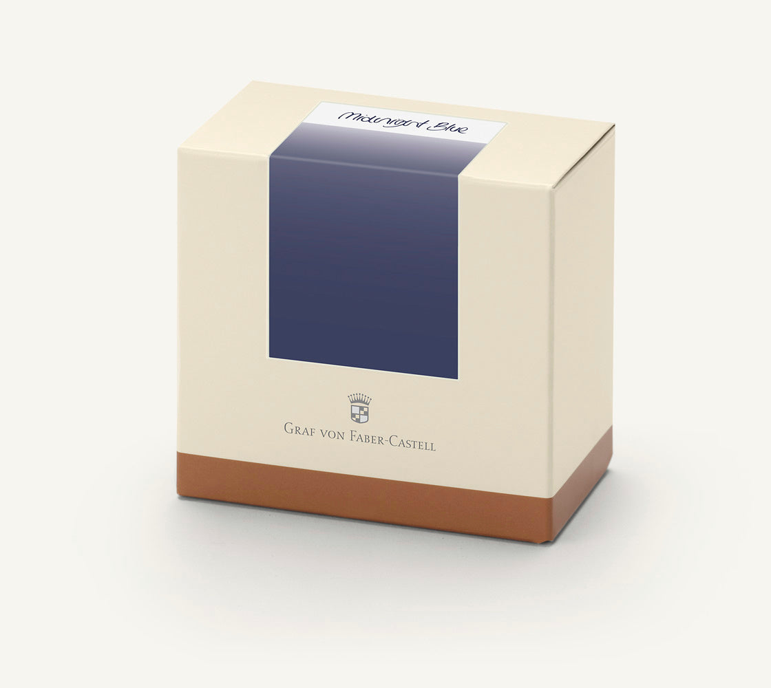 Graf von Faber-Castell Bottled Ink in Midnight Blue - 75 mL Bottled Ink