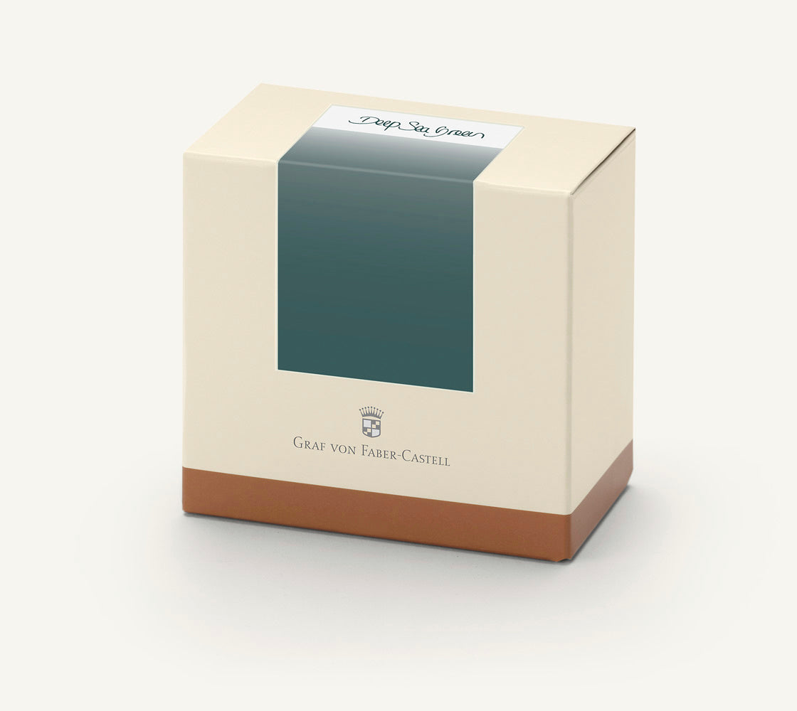Graf von Faber-Castell Bottled Ink in Deep Sea Green - 75 mL Bottled Ink