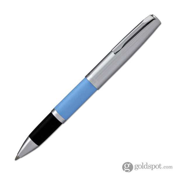 Aurora Duo Cart Rollerball Pen - Light Blue Resin With Chrome Cap Rollerball Pen