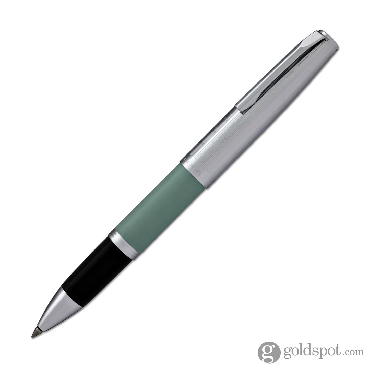 Aurora Duo Cart Rollerball Pen - Light Green Resin With Chrome Cap Rollerball Pen