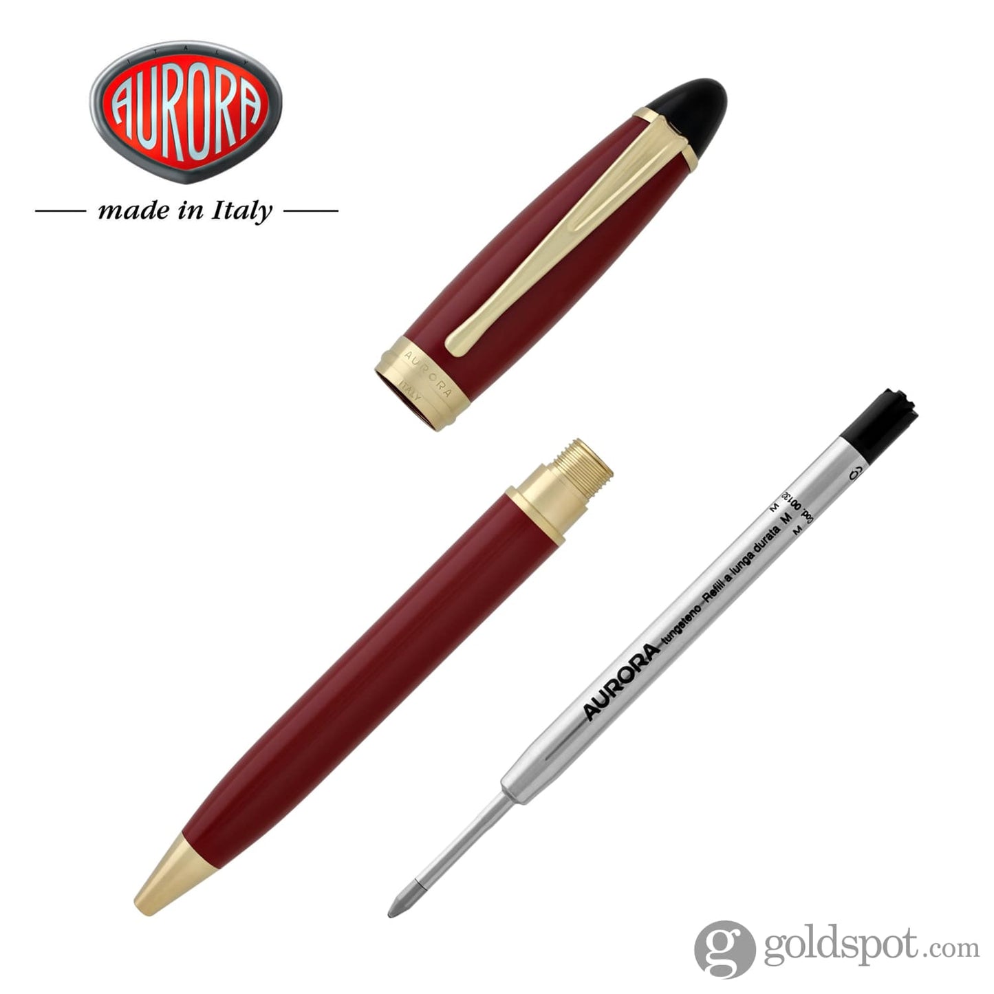 Aurora Ipsilon Ballpoint Pen in Resin Red Ballpoint Pen