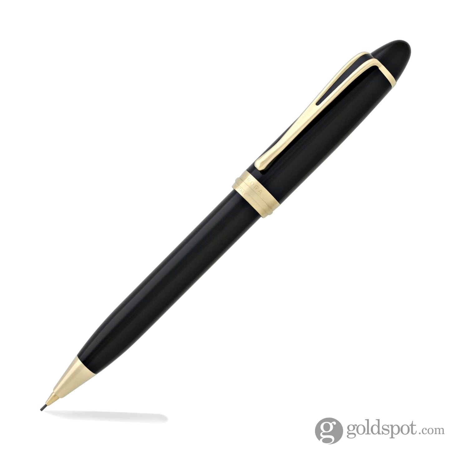 Aurora Ipsilon Deluxe Mechanical Pencil in Black with Gold Trim - 0.7mm Mechanical Pencil