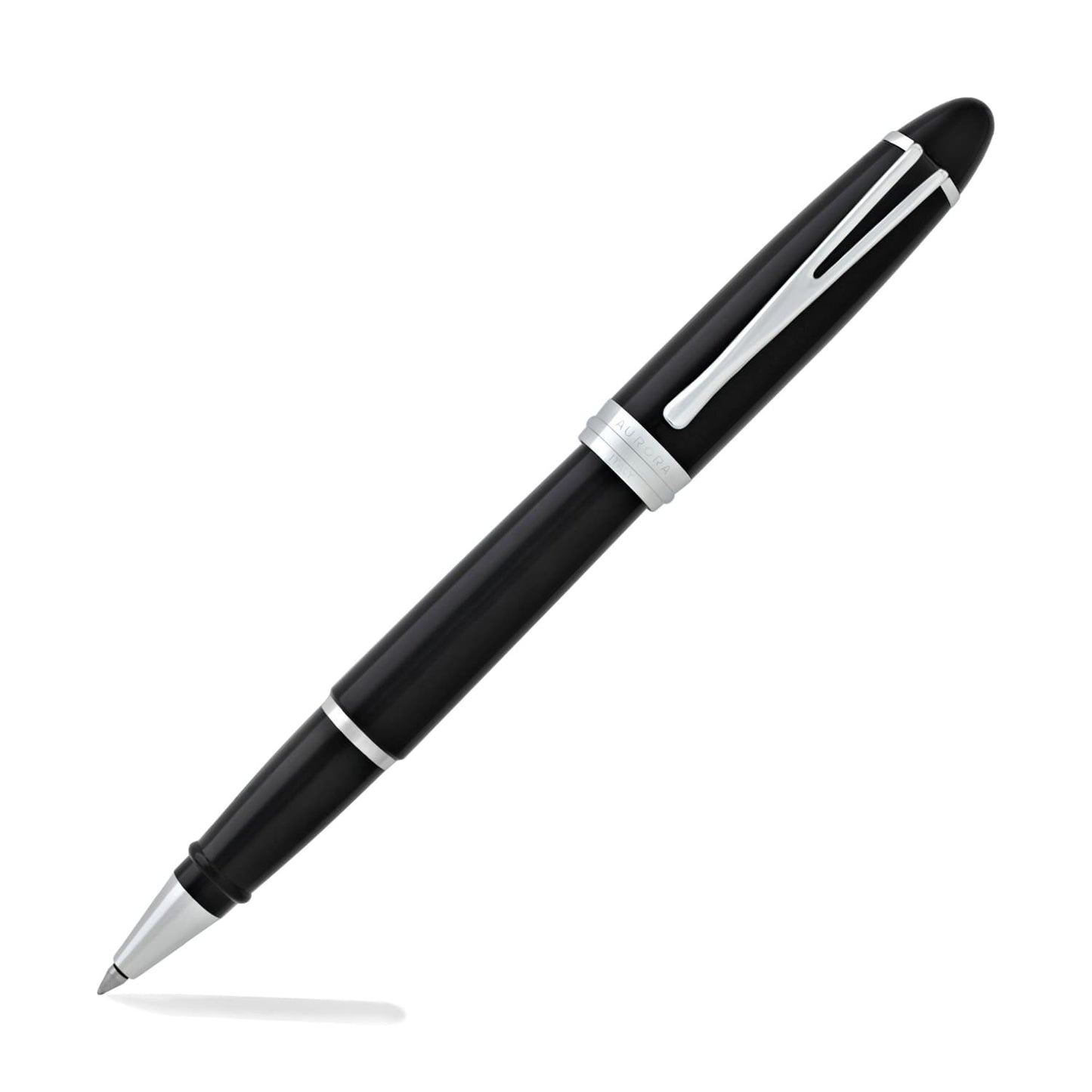 Aurora Ipsilon Deluxe Rollerball Pen in Black with Chrome Trim Rollerball Pen