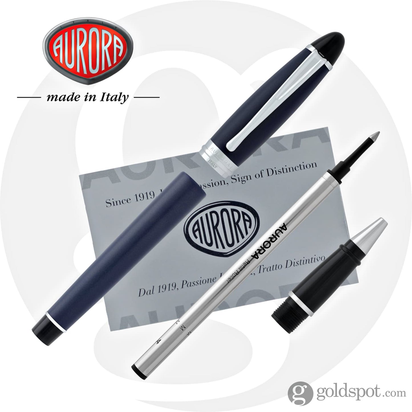 Aurora Ipsilon Rollerball Pen in Satin Blue Rollerball Pen