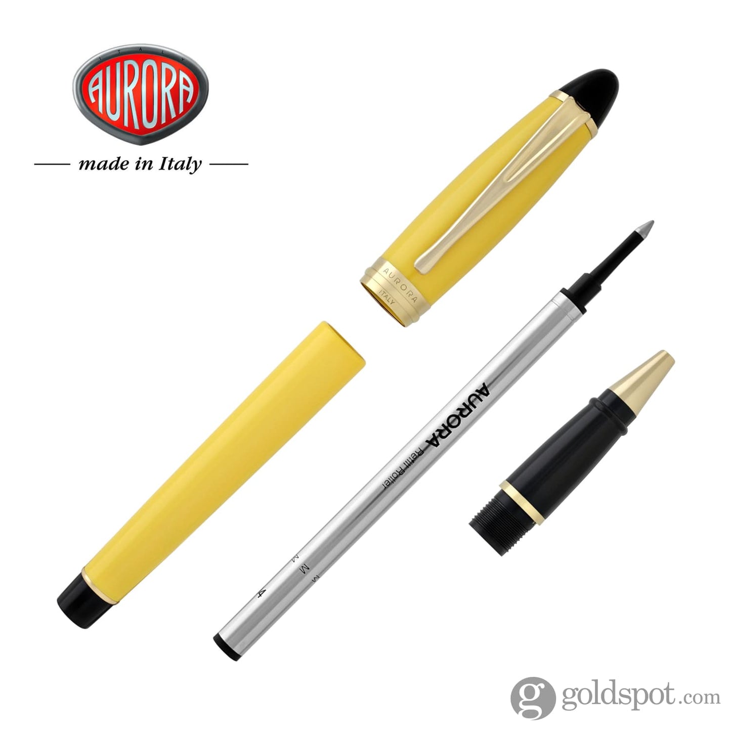 Aurora Ipsilon Rollerball Pen in Yellow Rollerball Pen