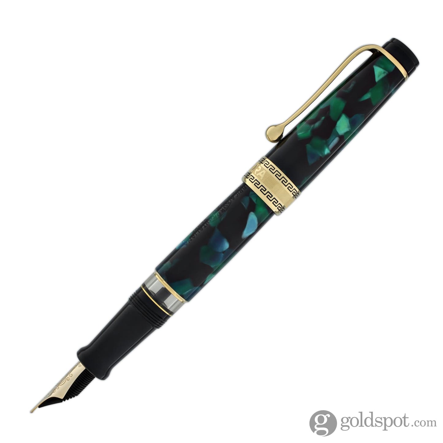 Aurora Optima Auroloide Fountain Pen in Emerald Green - 14K Gold Fountain Pen