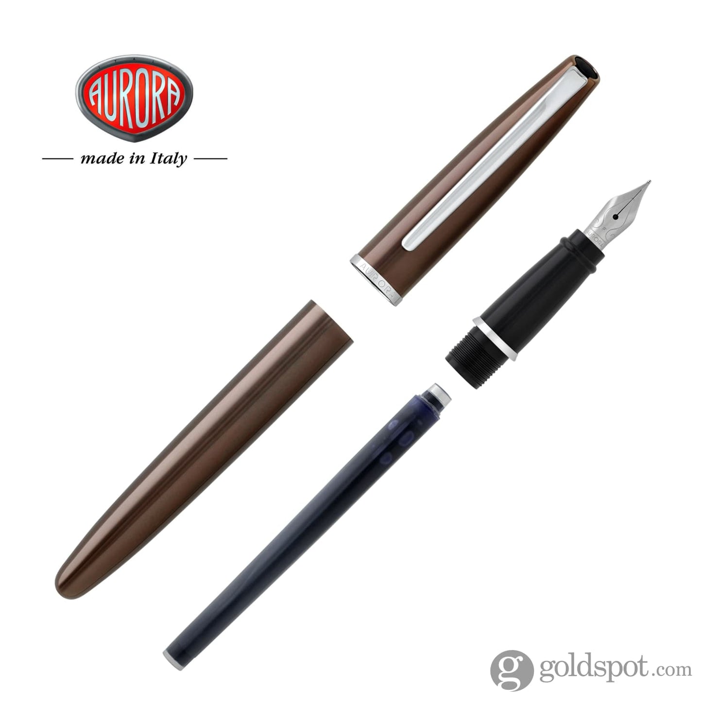 Aurora Style Fountain Pen in Bronze PVD Fountain Pen