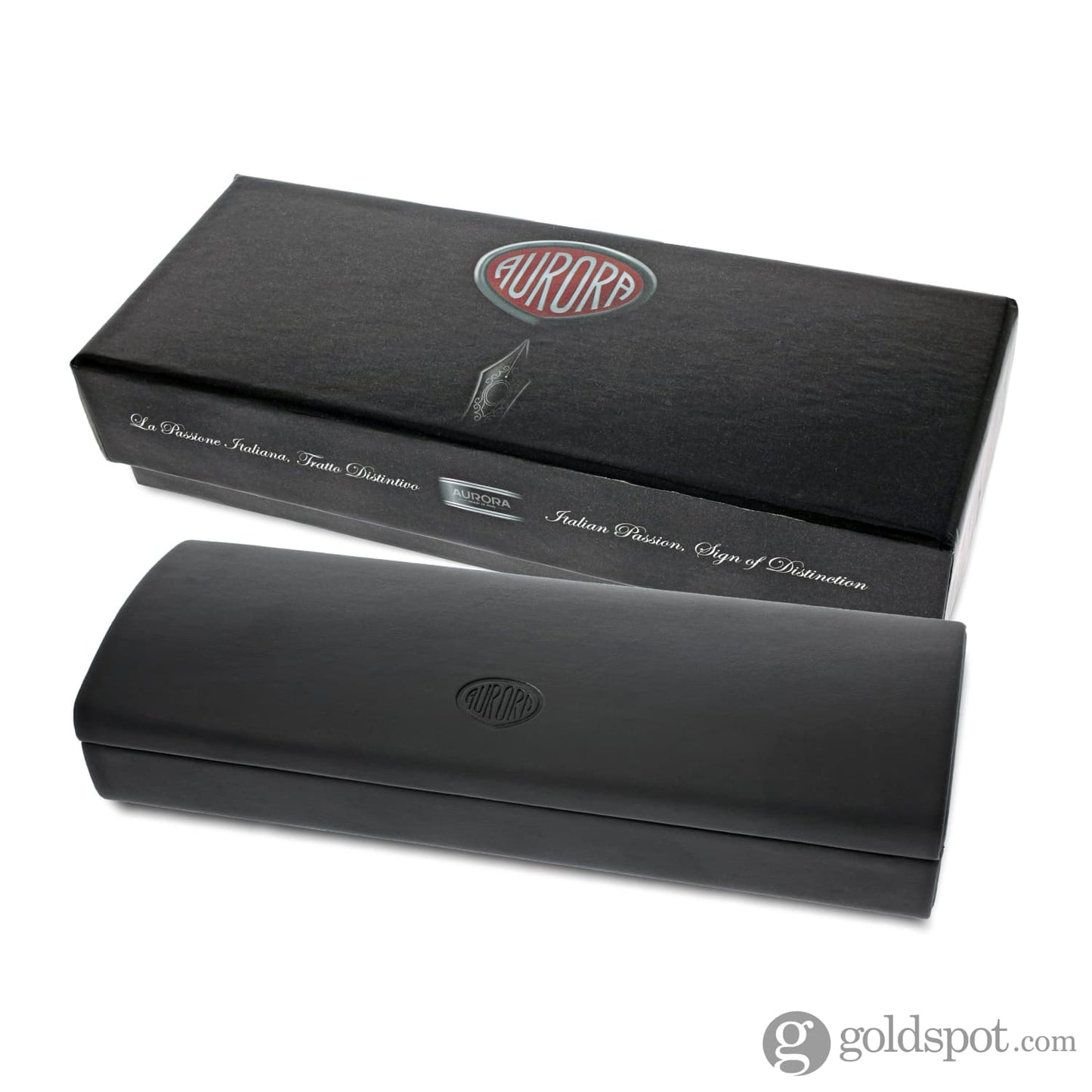 Aurora Style Satin Ballpoint Pen in Black Resin with Rose Gold Cap Ballpoint Pen