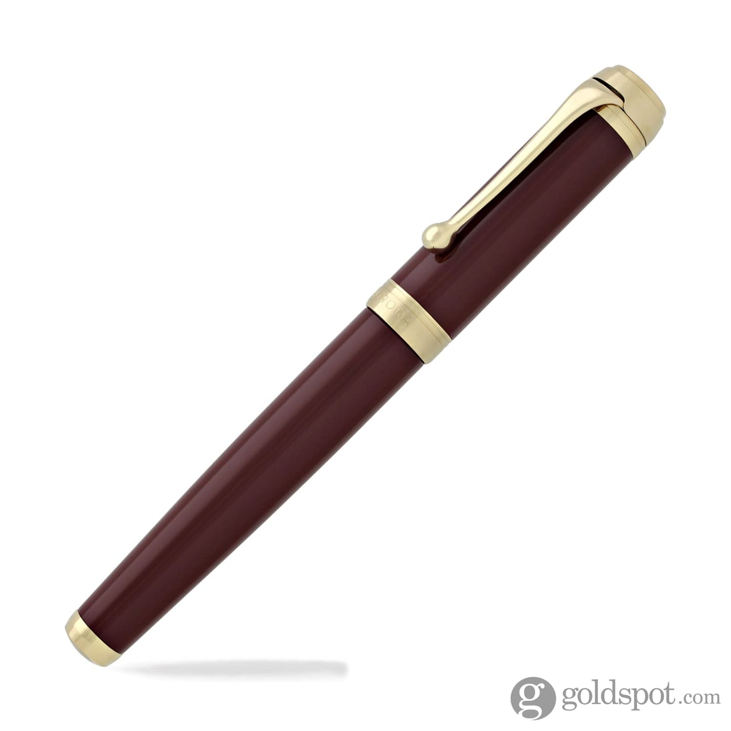 Aurora Talentum Classic Fountain Pen in Burgundy with Gold Trim - 14K Gold Fine Point Fountain Pen