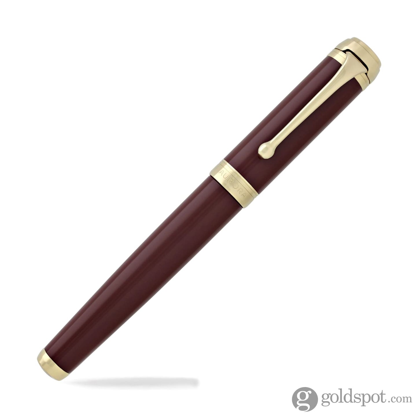 Aurora Talentum Classic Fountain Pen in Burgundy with Gold Trim - 14K Gold Fine Point Fountain Pen