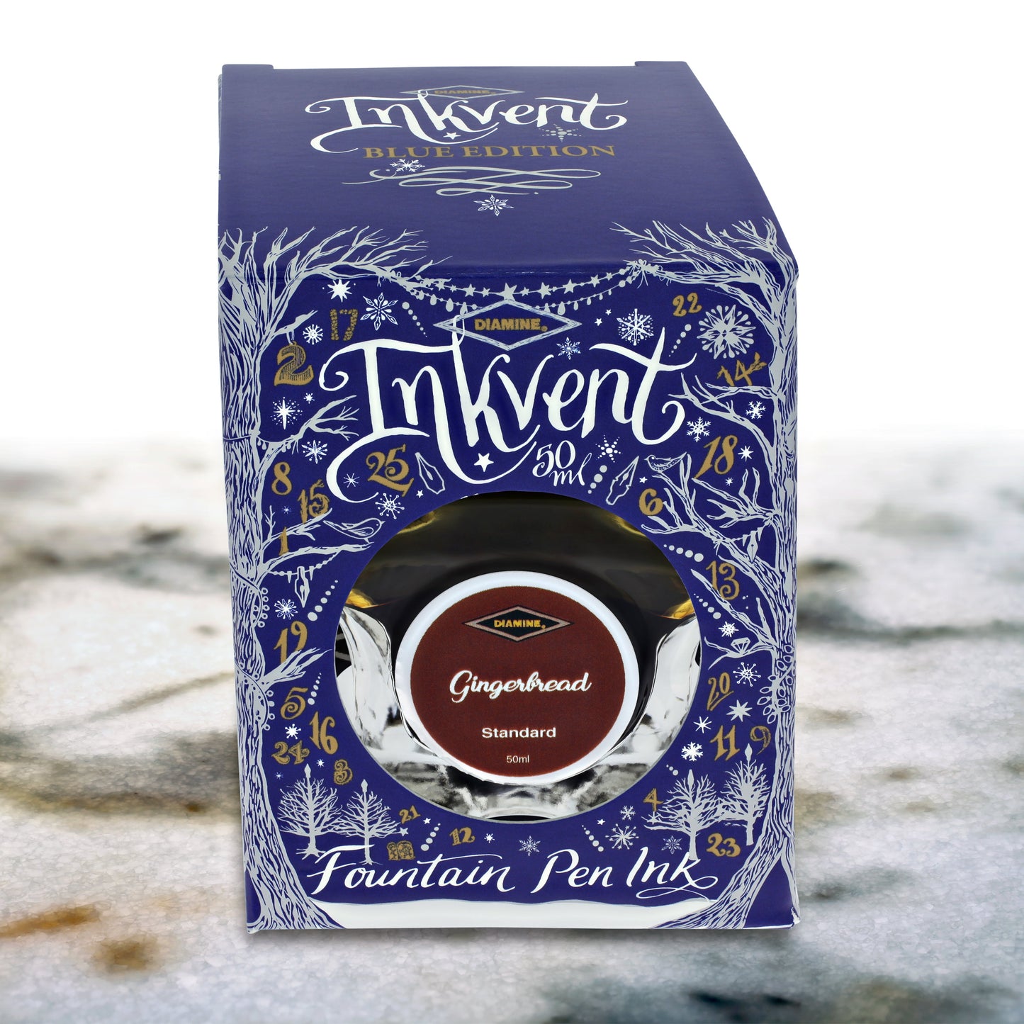 Diamine Inkvent Blue Edition Standard Bottled Ink in Gingerbread - 50 mL Bottled Ink