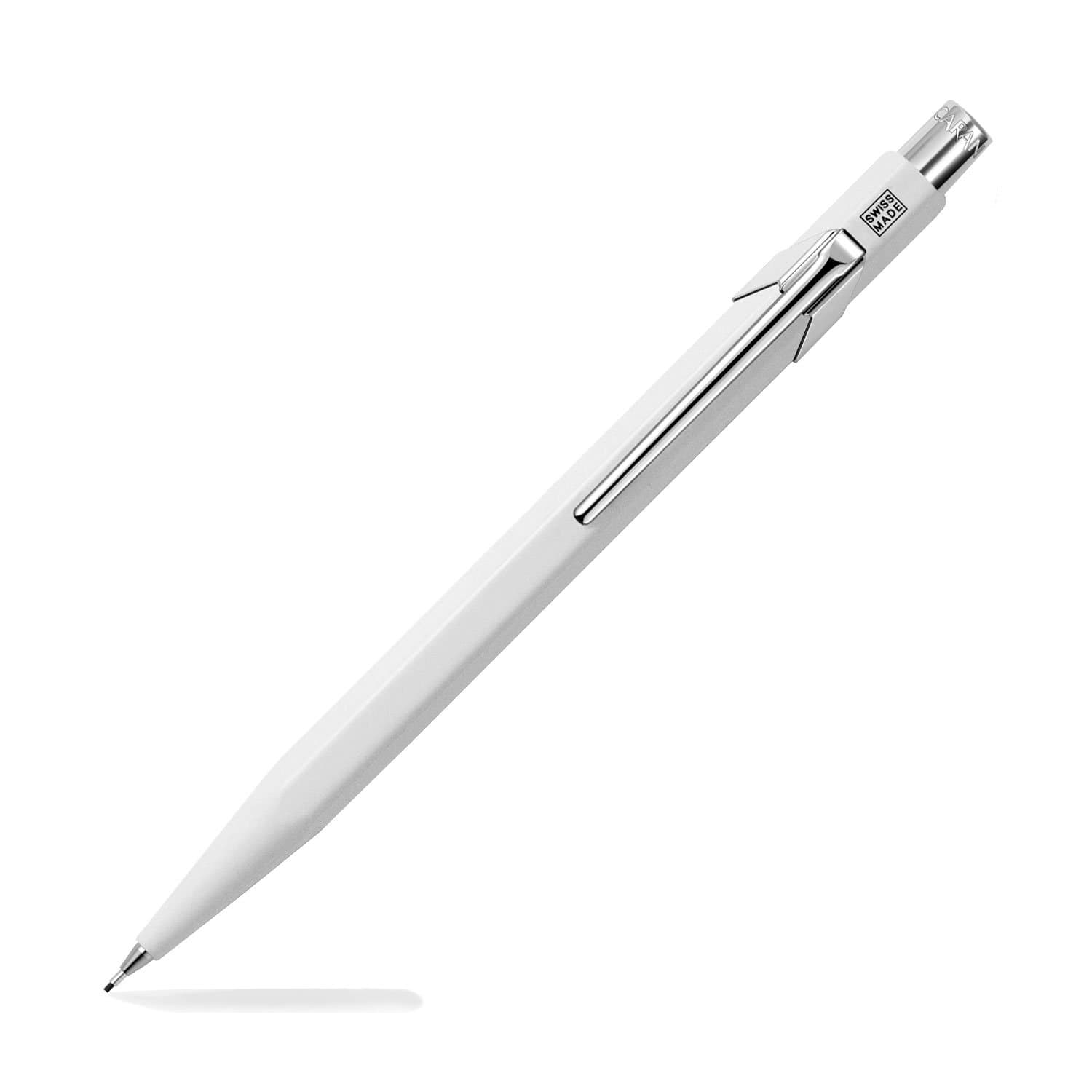 Caran d'Ache 844 Metal Collection Mechanical Pencil in White - 0.7mm -  Goldspot Pens