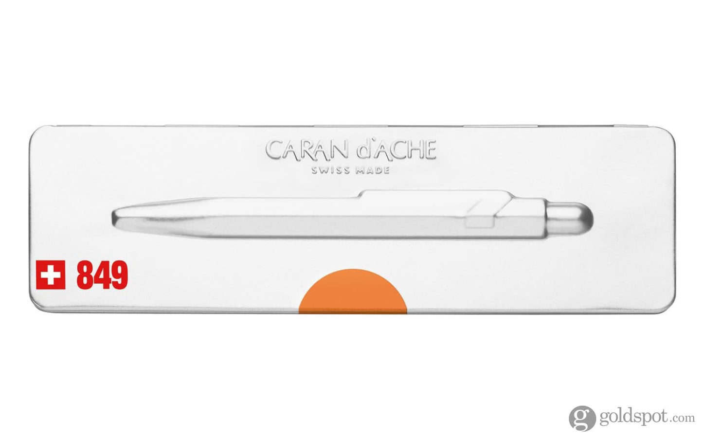 Caran Dache 849 Popline Ballpoint Pen in Fluorescent Orange Ballpoint Pen