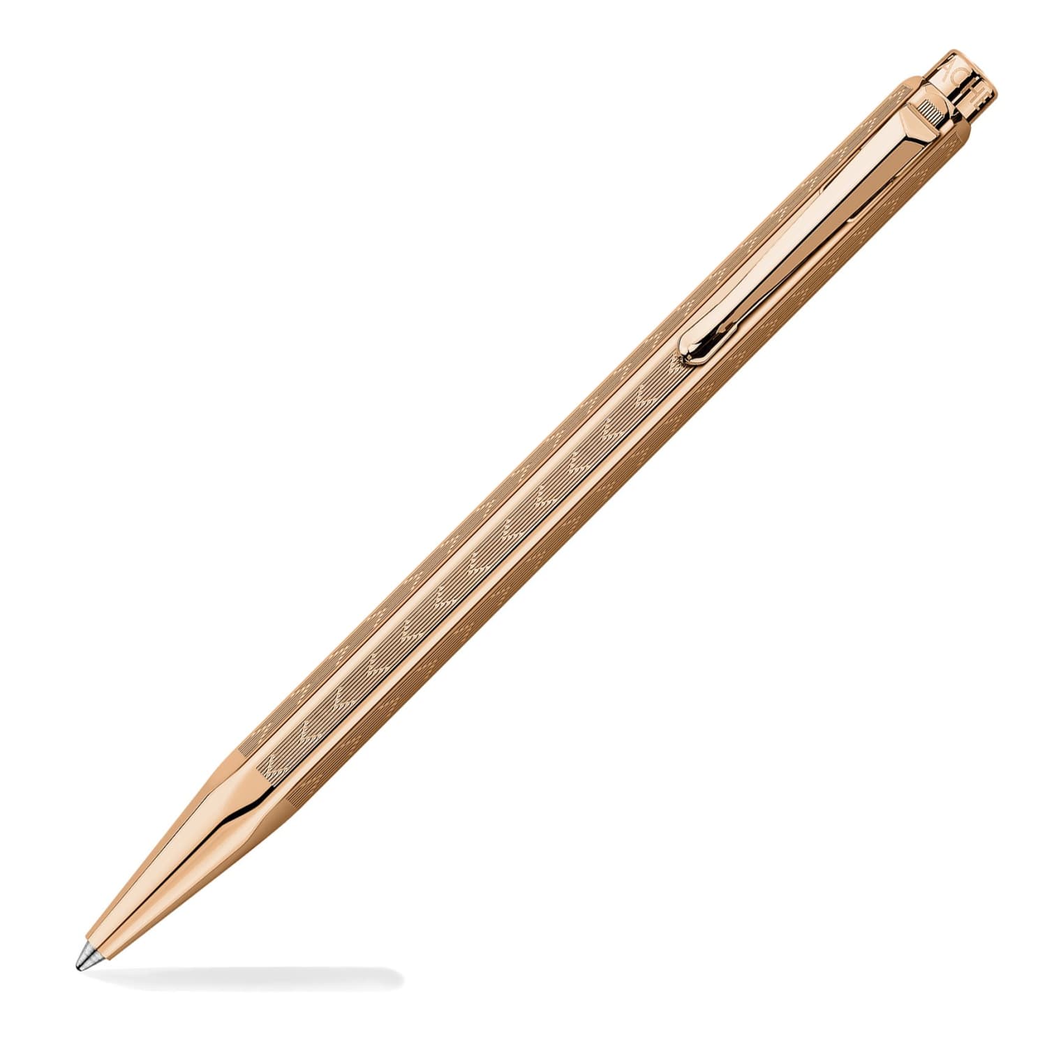 Caran d’Ache Ecridor Chevron Ballpoint Pen in Rose Gilded