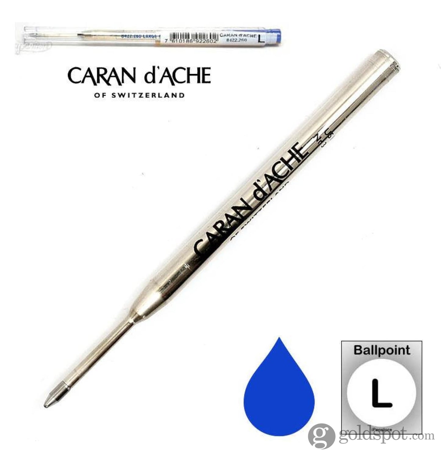 Caran d’Ache Goliath Ballpoint Pen Refill in Blue Ballpoint Pen Refill