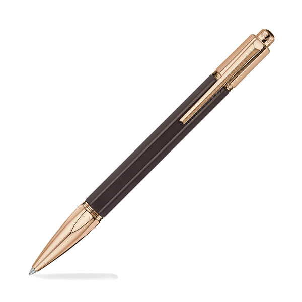 Caran Dache Varius Ebony Ballpoint Pen with Rose Gold Coated Ballpoint Pen