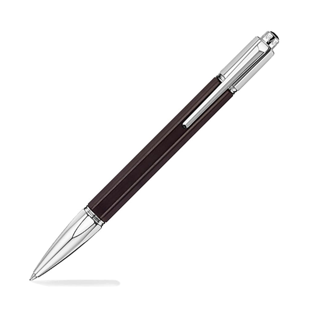 Caran Dache Varius Ebony Ballpoint Pen with Silver Plate and Rhodium Coated Ballpoint Pen