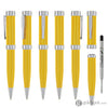 Conklin Herringbone Signature Ballpoint Pen in Yellow Ballpoint Pens