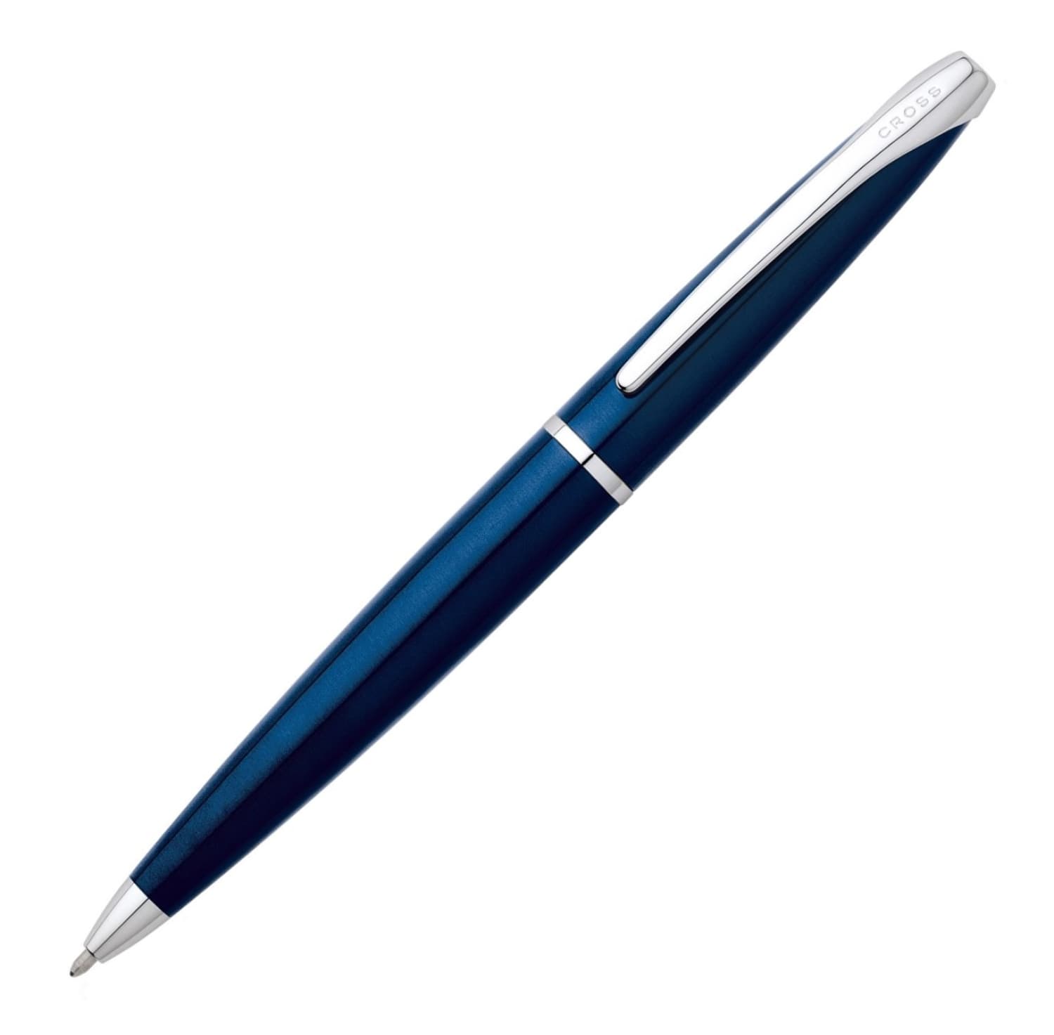 Cross ATX Ballpoint Pen in Translucent Blue Lacquer - Goldspot Pens