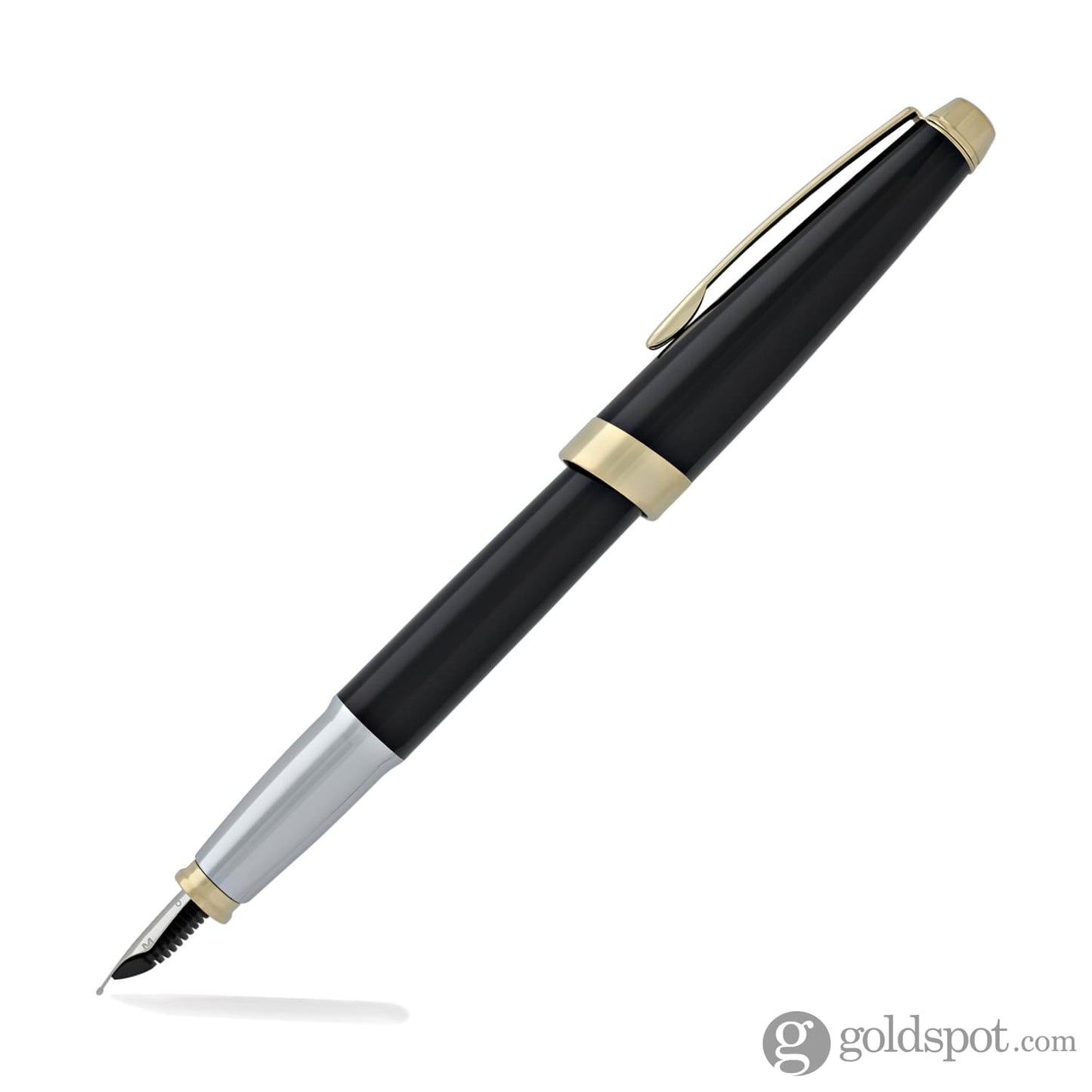 Cross Aventura Fountain Pen in Onyx Black Gold Trim - Medium Point Fountain Pen Fountain Pen