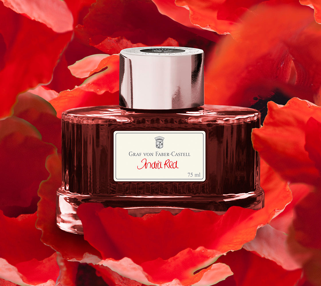 Graf von Faber-Castell Bottled Ink in India Red - 75 mL Bottled Ink