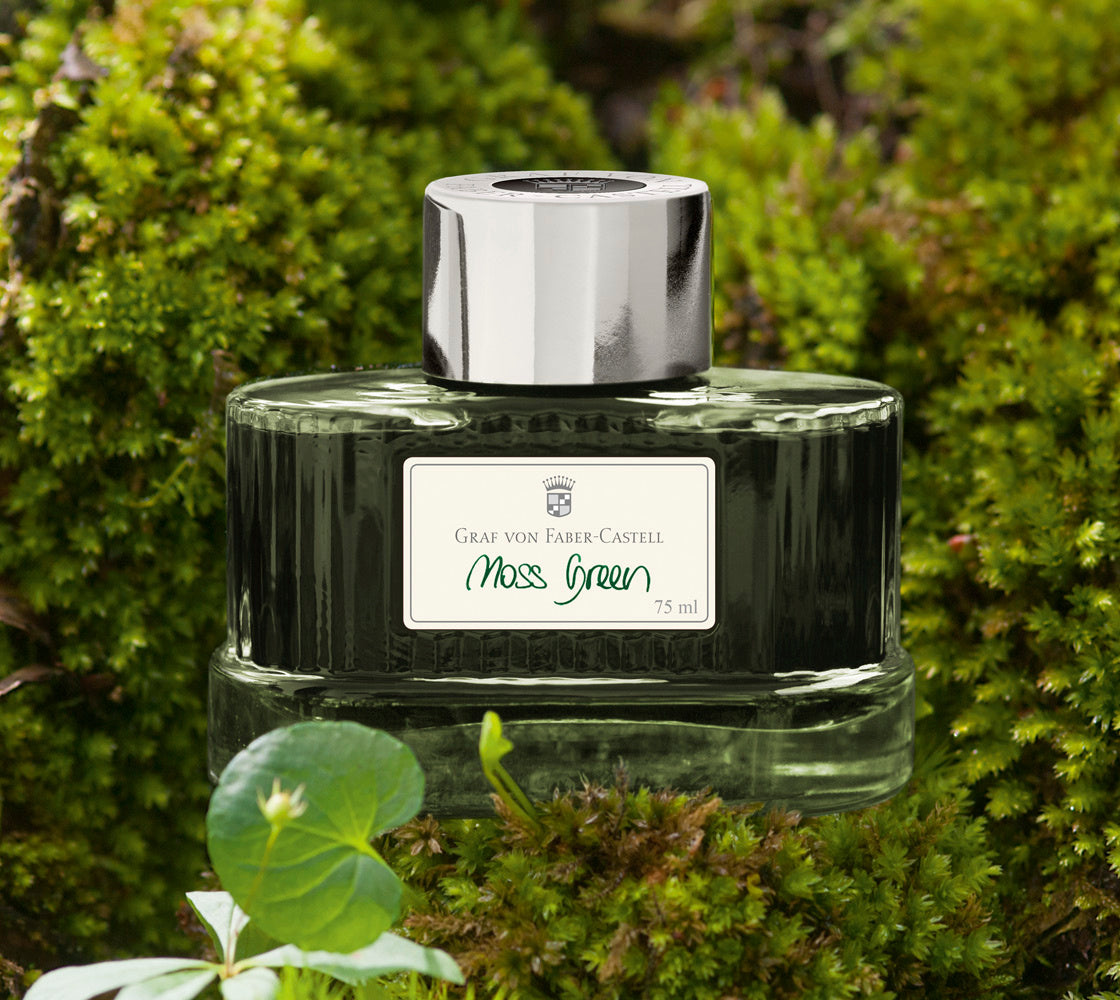Graf von Faber-Castell Bottled Ink in Moss Green - 75 mL Bottled Ink