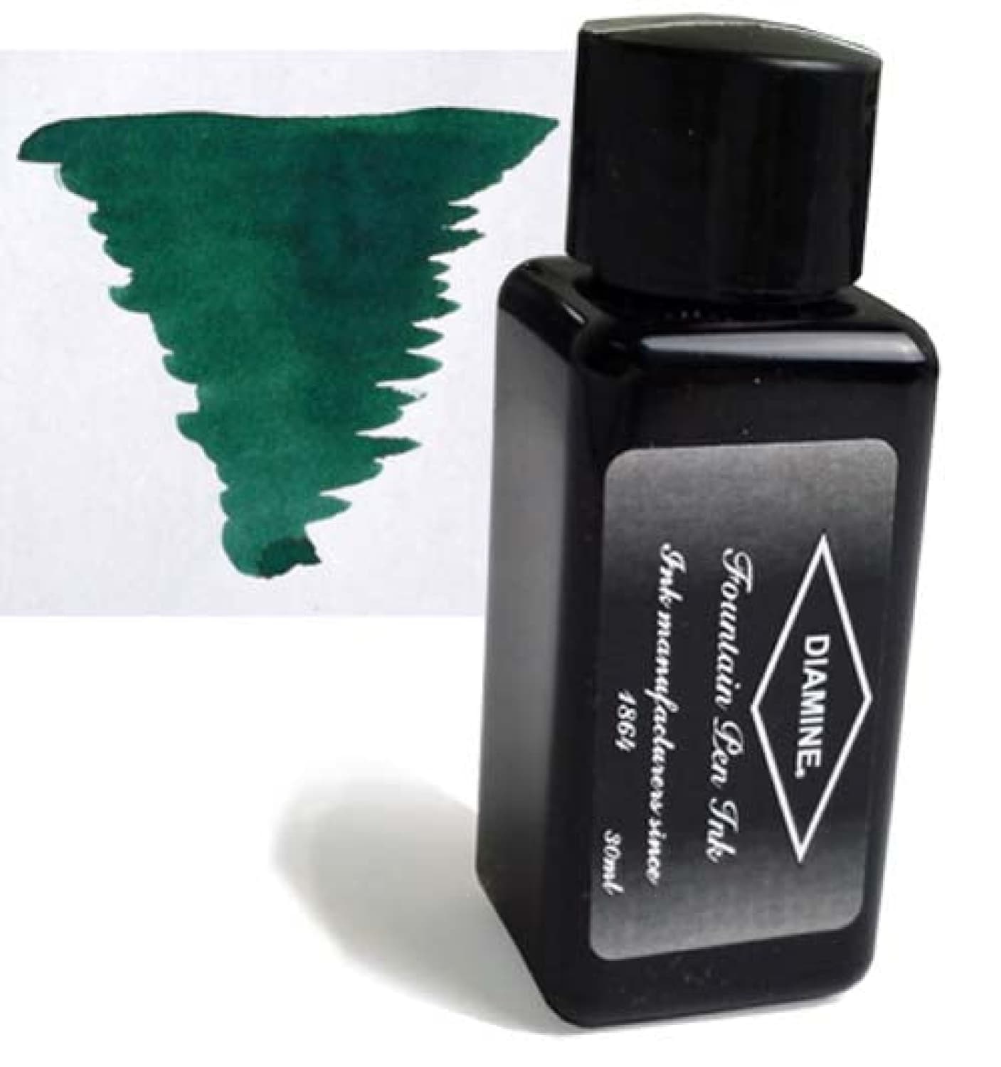 Cartuchos De Tinta Diamine Sherwood Green - Pack De 18 Unidades, Verde Intenso Para Plumas Estilográficas