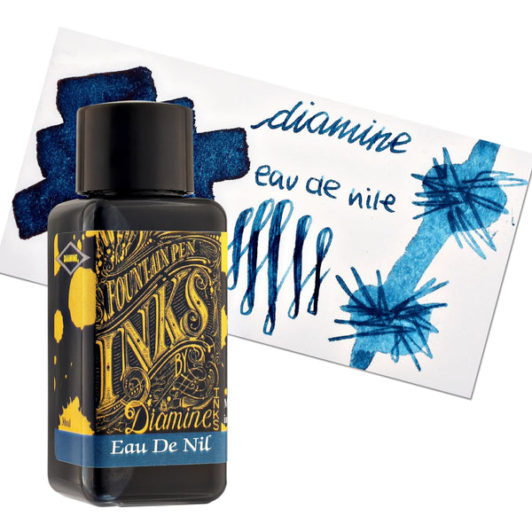 Diamine Classic Bottled Ink in Eau de Nil Blue Bottled Ink