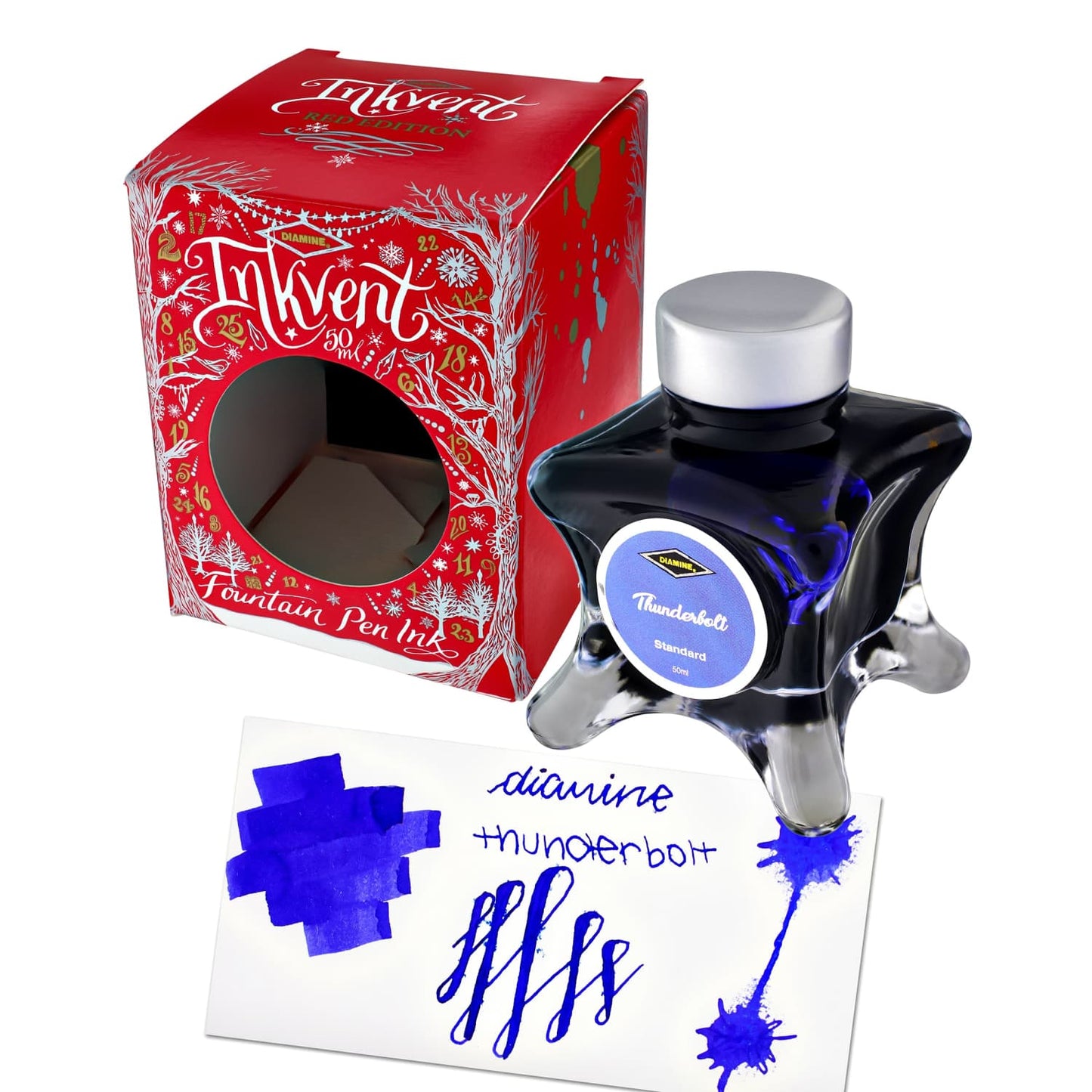 Diamine Inkvent Red Edition Standard Bottled Ink in Thunderbolt - 50 mL Bottled Ink