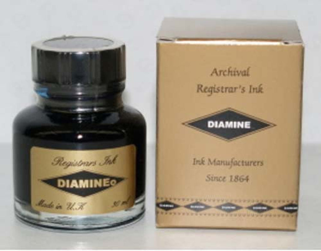 Diamine Registrar Bottled Ink in Blue / Black - 30 mL Bottled Ink