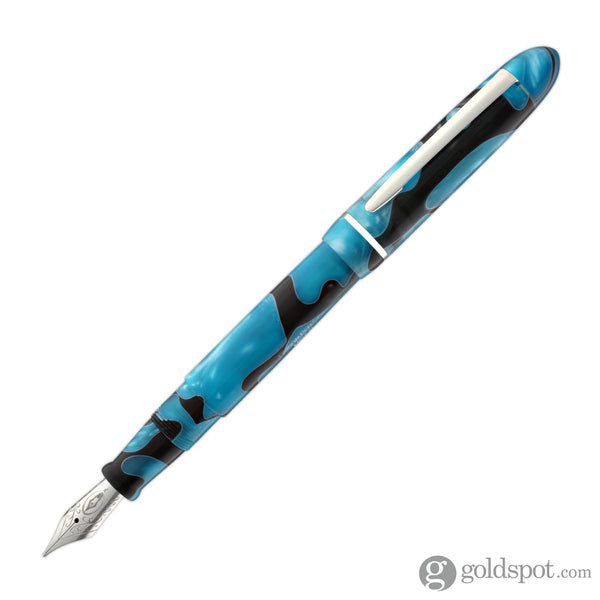 Edison Menlo Fountain Pen in Blue Grotto Stainless Steel Nib Fountain Pen