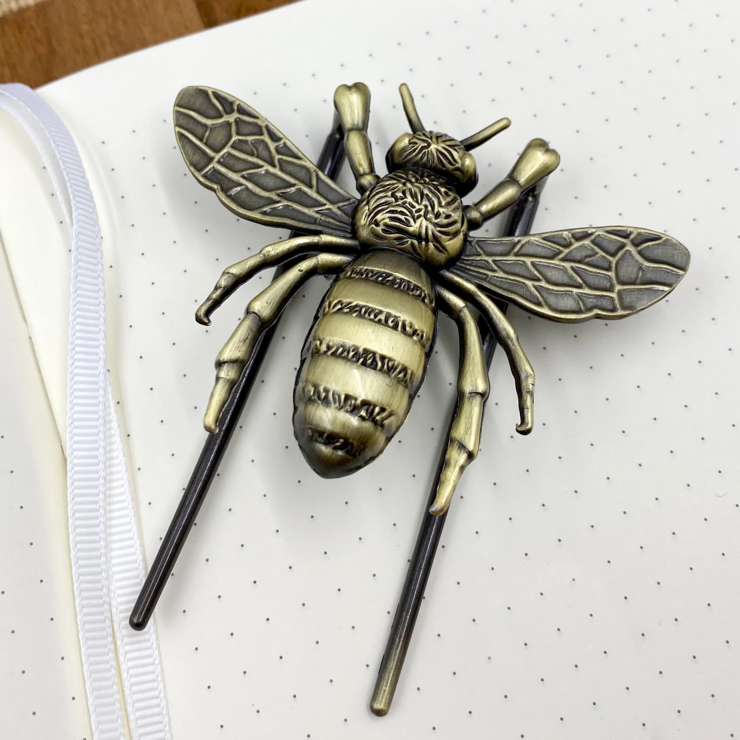 Gold Bee Notepad and Letter Opener Gift Set