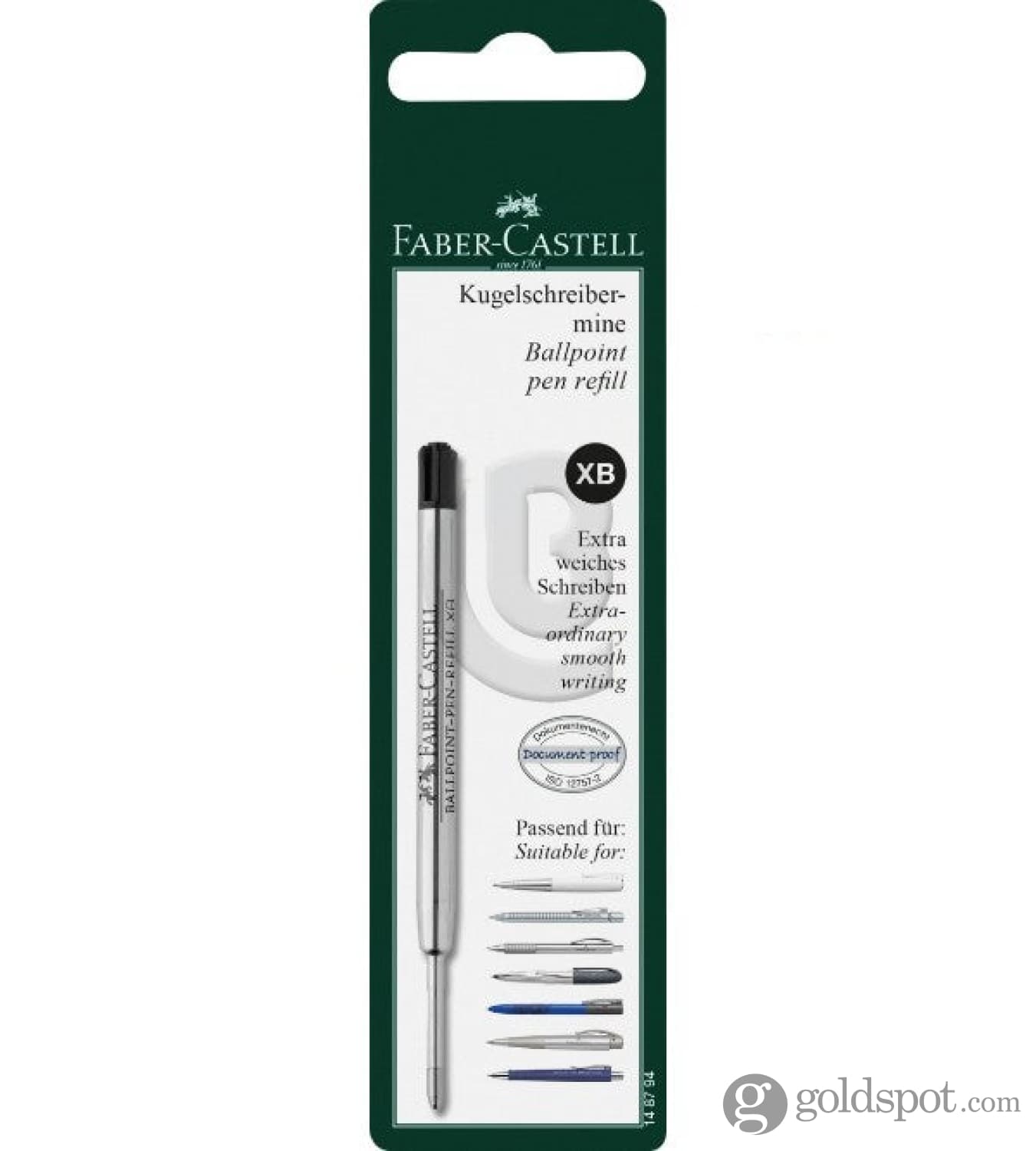 Faber-Castell Ballpoint Pen Refill in Black Double Broad Ballpoint Pen Refill