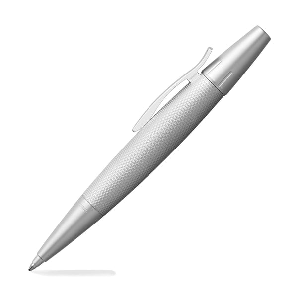 Faber-Castell E-Motion Ballpoint Pen in Pure Silver Mechanical Pencil