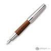 Faber-Castell E-Motion Fountain Pen in Wood & Chrome Brown Fountain Pen